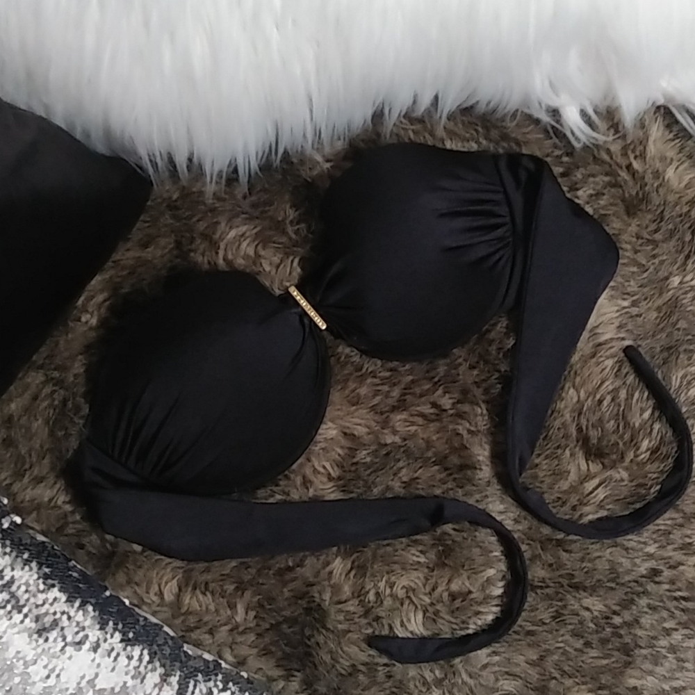 Victoria Secret Tie Up Bandeau Bikini Top